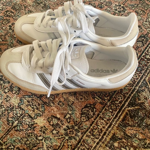 adidas White and Silver Athletic Shoes - Picture 5 of 6